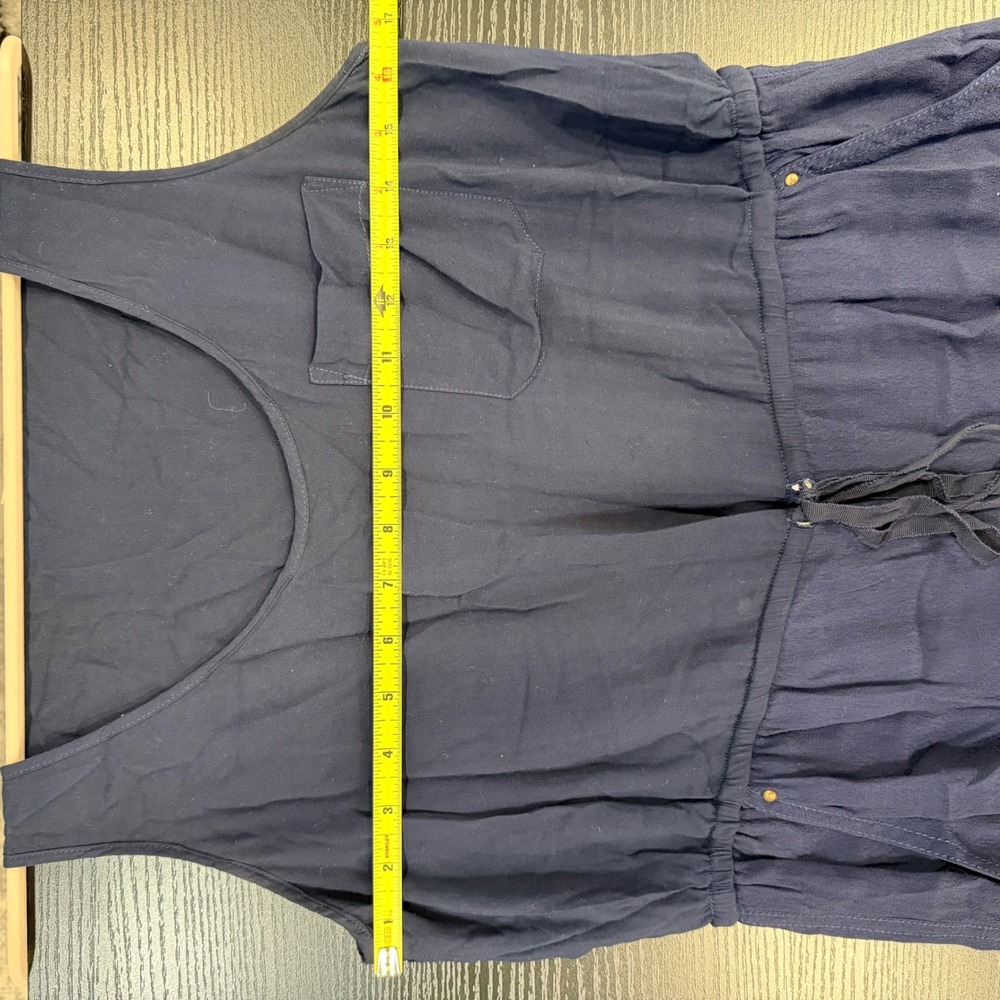 Edme & Esyllte Anthropologie Womens S Navy Blue Pockets Drawstring Mini Dress - Picture 5 of 5